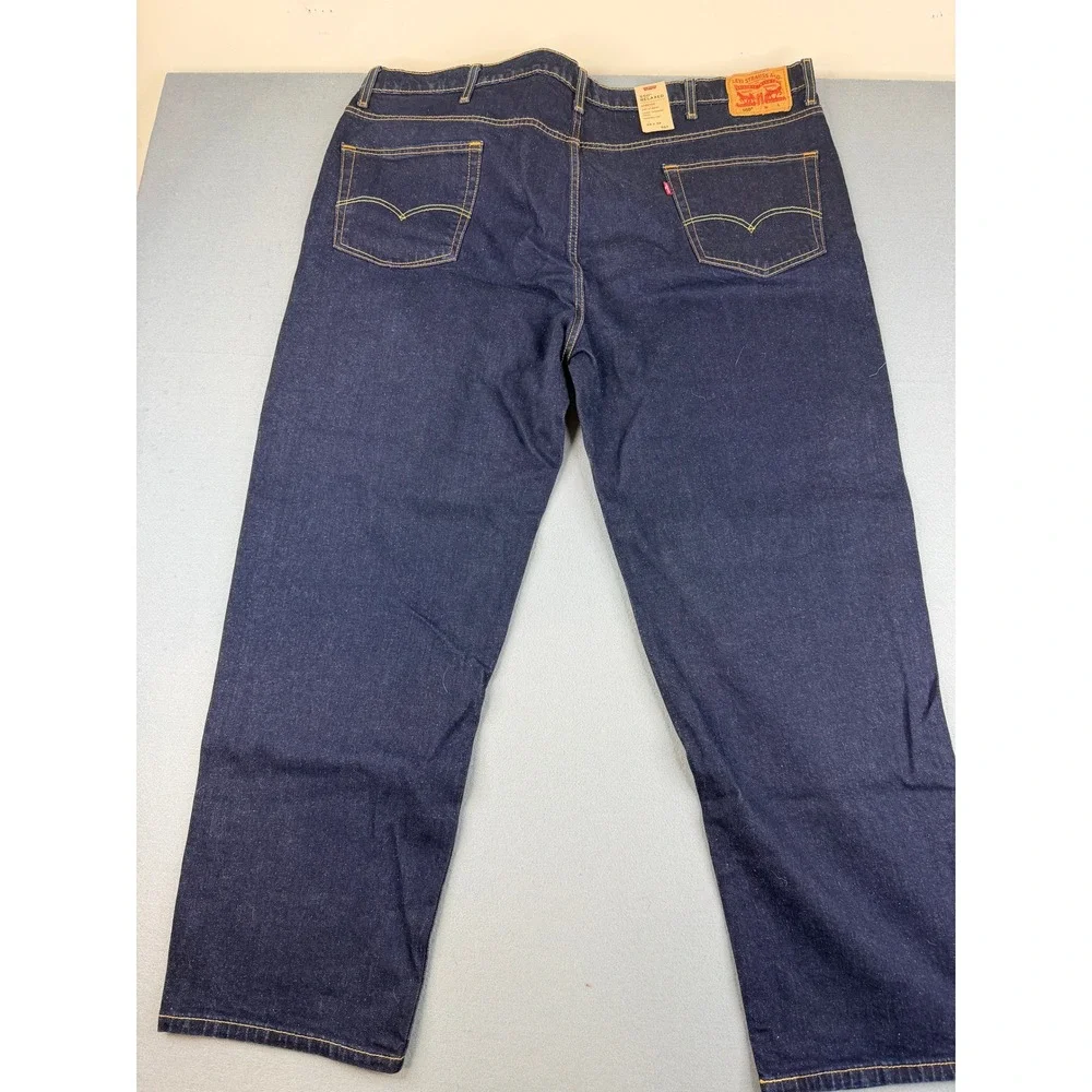Levi's 550 Relaxed Fit Jeans Mens 48x32 Dark Blue Big & Tall Stretch Tapered Leg